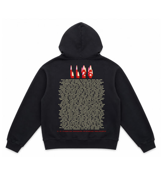 Lowlands Line up Hoodie Black