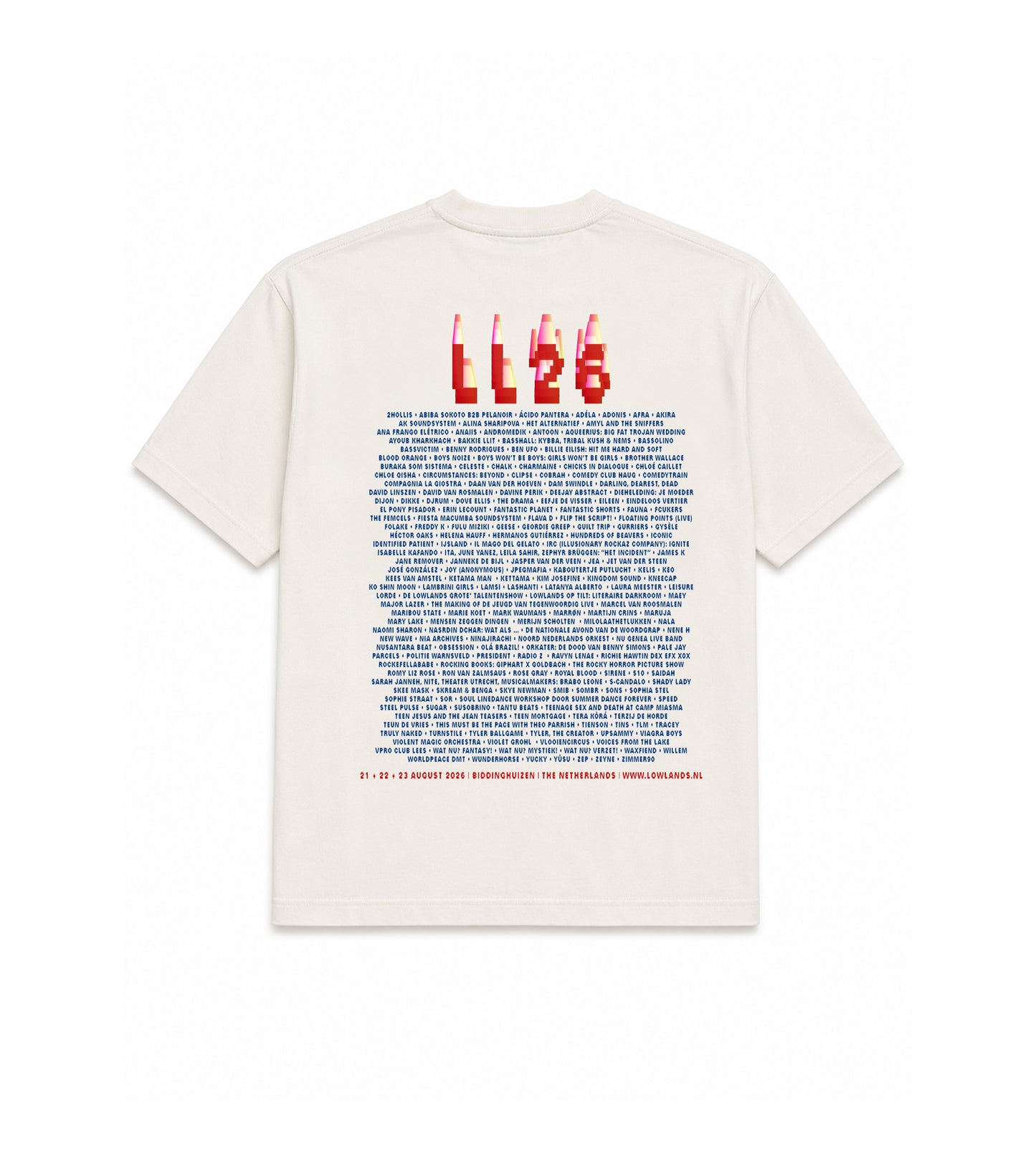 Lowlands Line-up T-shirt White