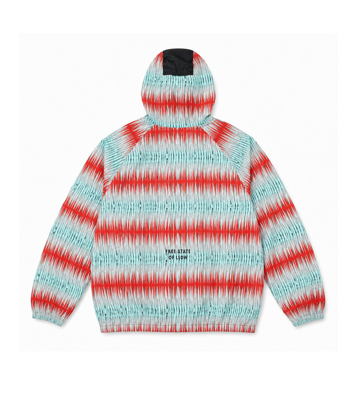 Lowlands packable rain jacket Red/Green