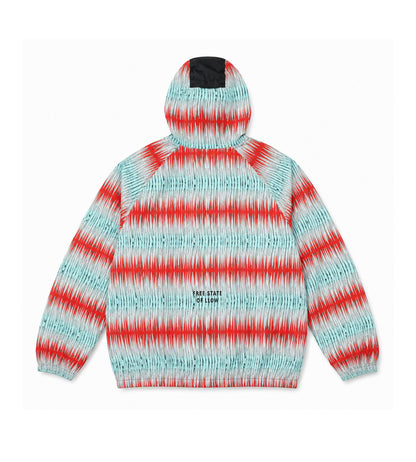 Lowlands packable rain jacket Red/Green